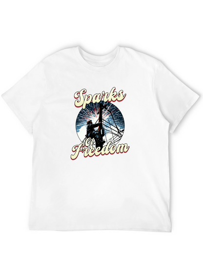Sparks of Freedom Patriotic Graphic T-Shirt