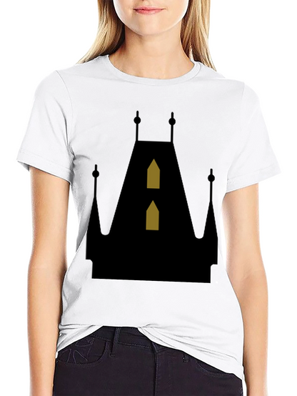 Gothic Castle Silhouette T-Shirt - Unique Design