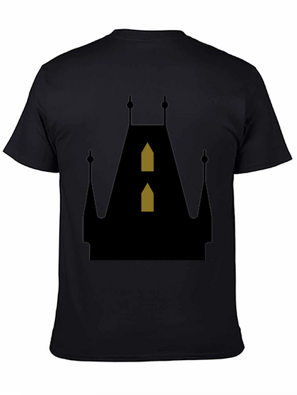 Gothic Castle Silhouette T-Shirt - Unique Design