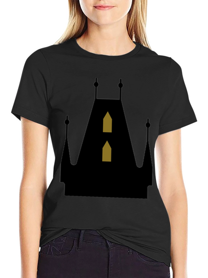 Gothic Castle Silhouette T-Shirt - Unique Design