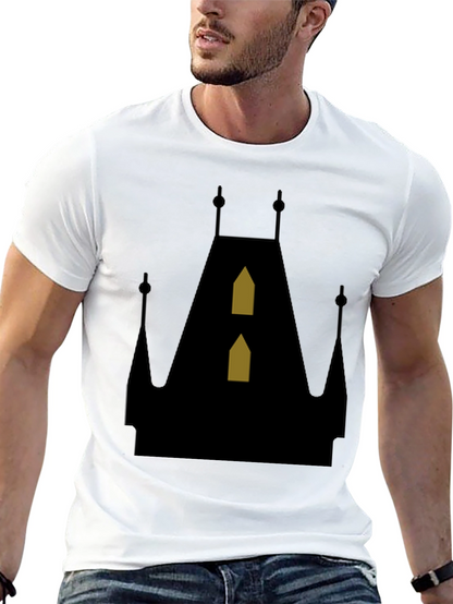 Gothic Castle Silhouette T-Shirt - Unique Design
