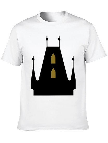Gothic Castle Silhouette T-Shirt - Unique Design