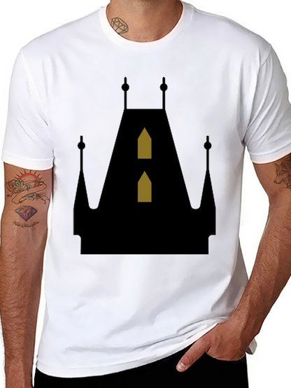Gothic Castle Silhouette T-Shirt - Unique Design