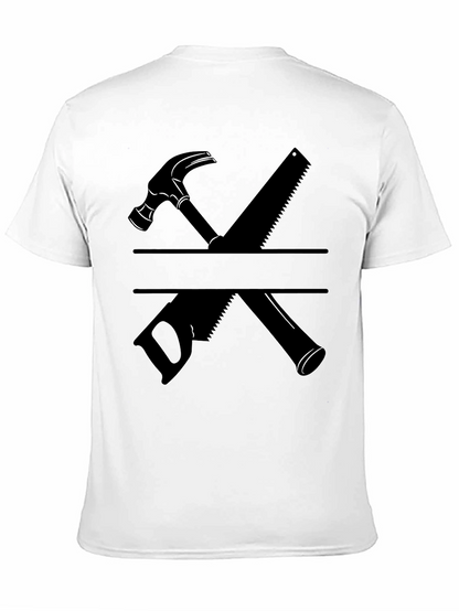 Carpenter Hammer and Saw Graphic T-Shirt