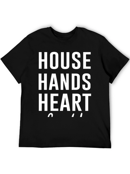 House Hands Heart T-Shirt - Black Graphic Tee