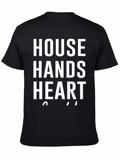 House Hands Heart T-Shirt - Black Graphic Tee