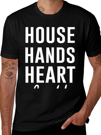 House Hands Heart T-Shirt - Black Graphic Tee