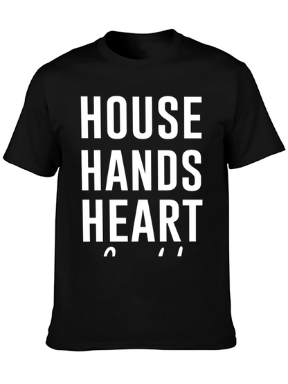 House Hands Heart T-Shirt - Black Graphic Tee