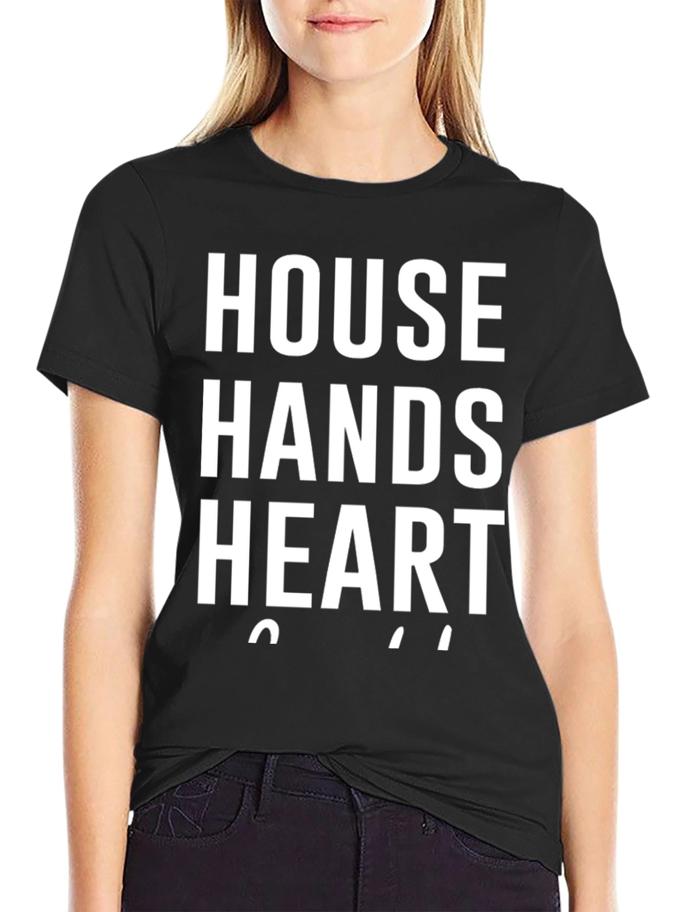 House Hands Heart T-Shirt - Black Graphic Tee