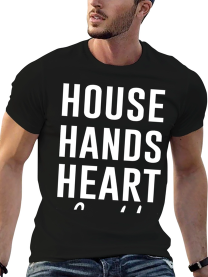 House Hands Heart T-Shirt - Black Graphic Tee