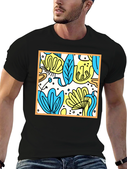 Abstract Floral T-Shirt - Modern Graphic Tee