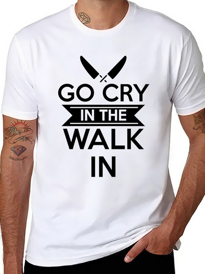 Go Cry in the Walk In Black Graphic Tee