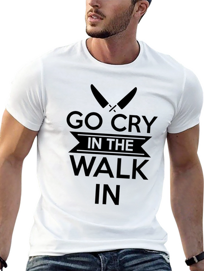 Go Cry in the Walk In Black Graphic Tee