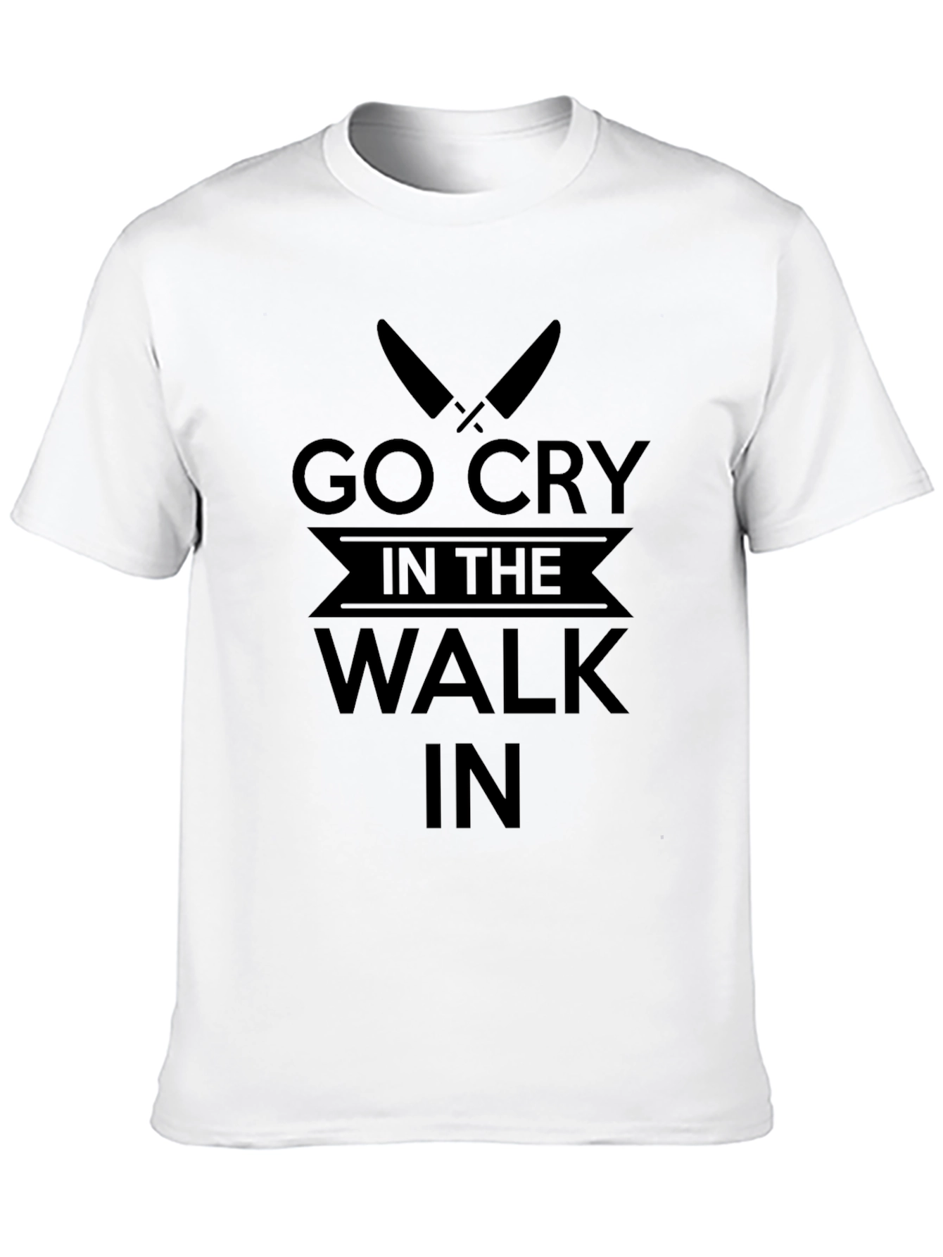 Go Cry in the Walk In Black Graphic Tee