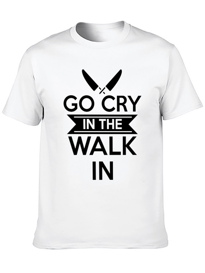 Go Cry in the Walk In Black Graphic Tee