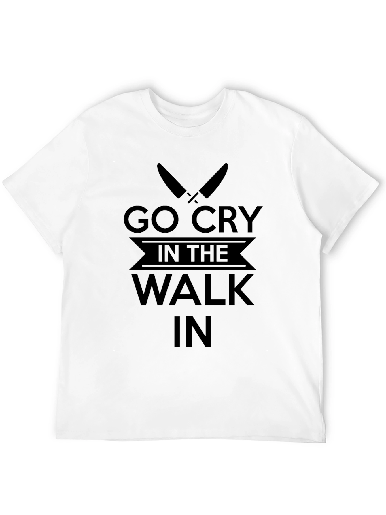 Go Cry in the Walk In Black Graphic Tee