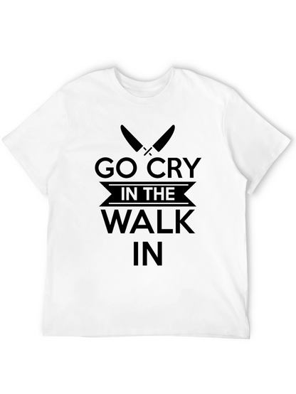 Go Cry in the Walk In Black Graphic Tee