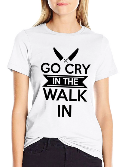 Go Cry in the Walk In Black Graphic Tee
