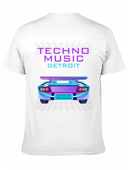 Techno Music Detroit T-Shirt - Retro Car Design