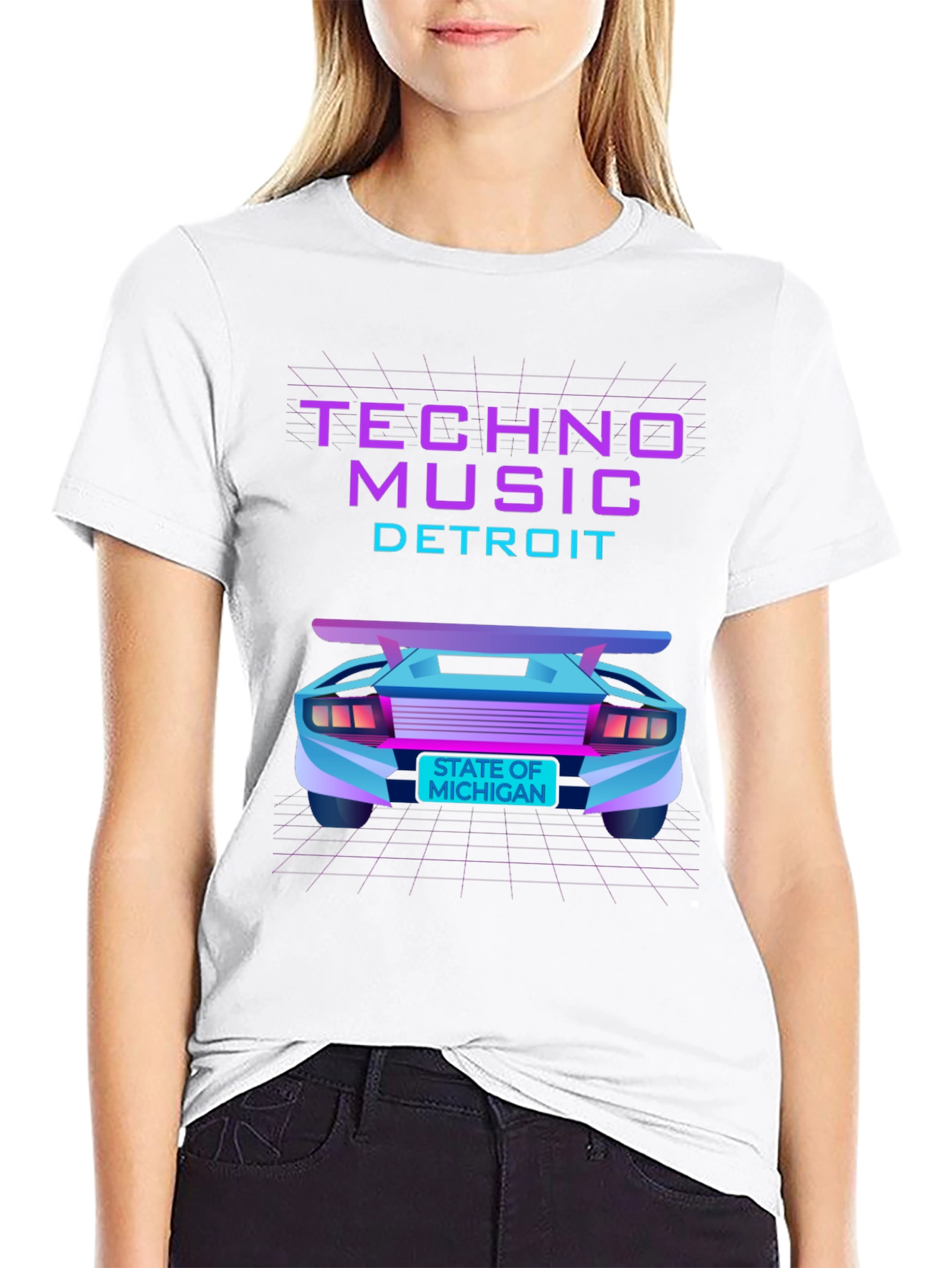 Techno Music Detroit T-Shirt - Retro Car Design