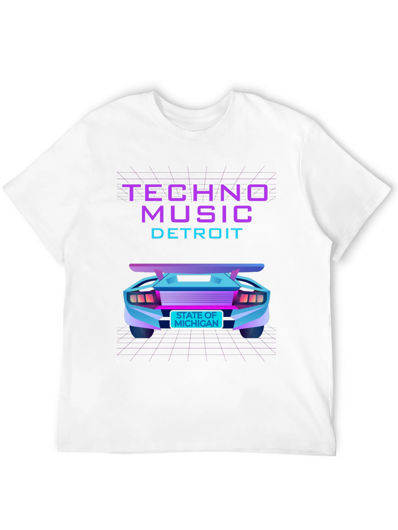 Techno Music Detroit T-Shirt - Retro Car Design
