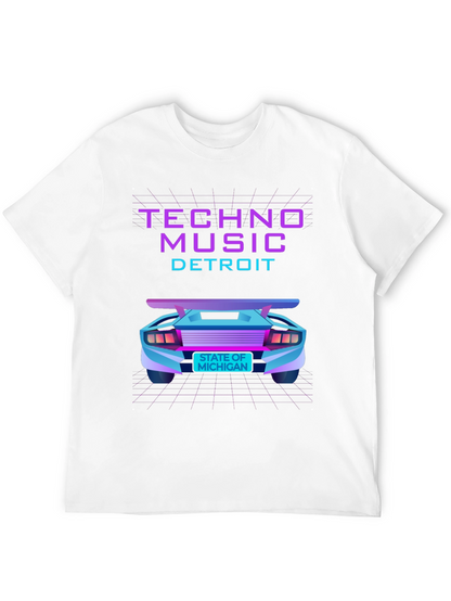 Techno Music Detroit T-Shirt - Retro Car Design