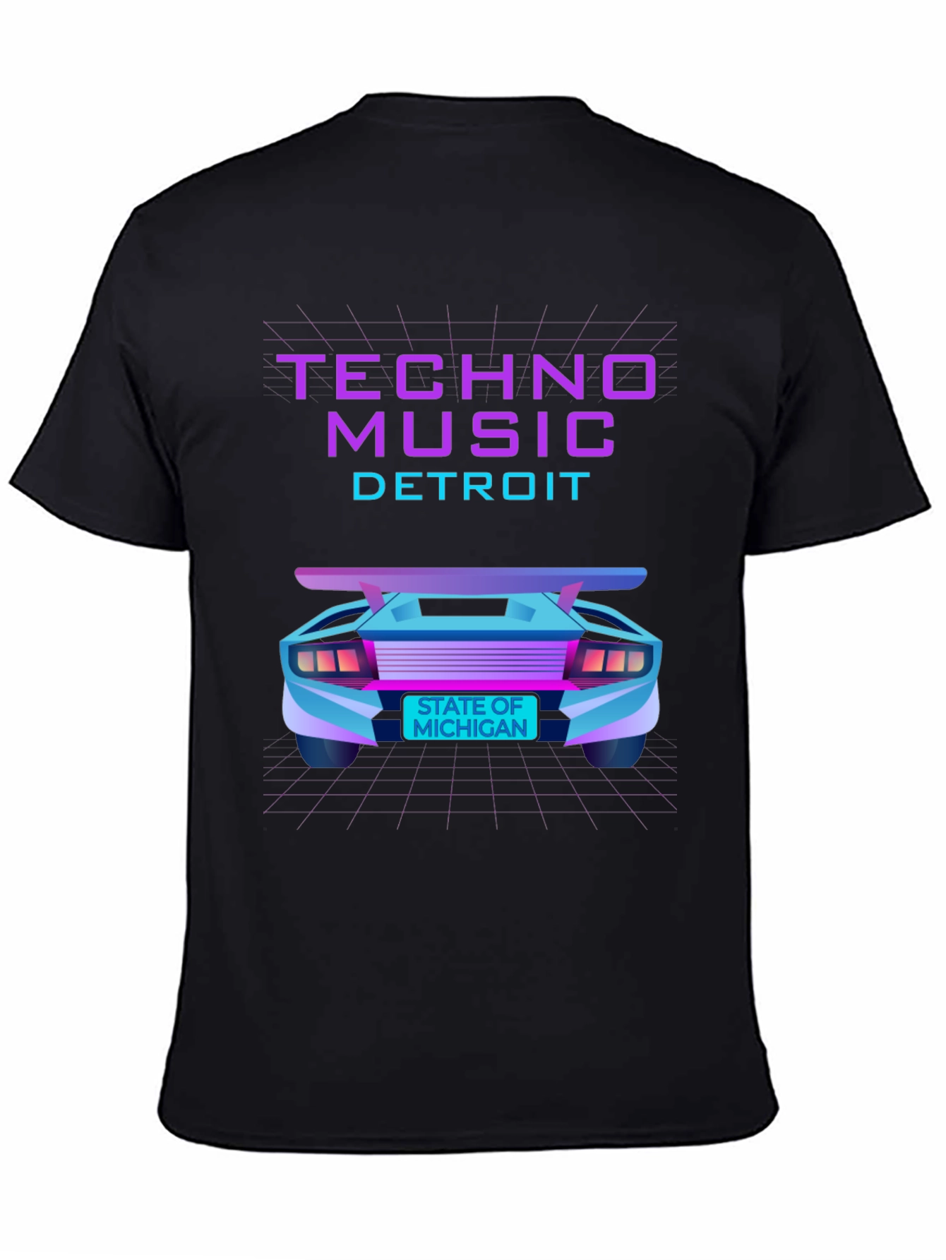 Techno Music Detroit T-Shirt - Retro Car Design