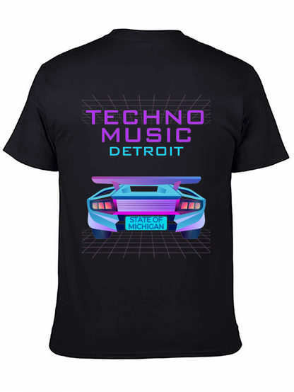 Techno Music Detroit T-Shirt - Retro Car Design