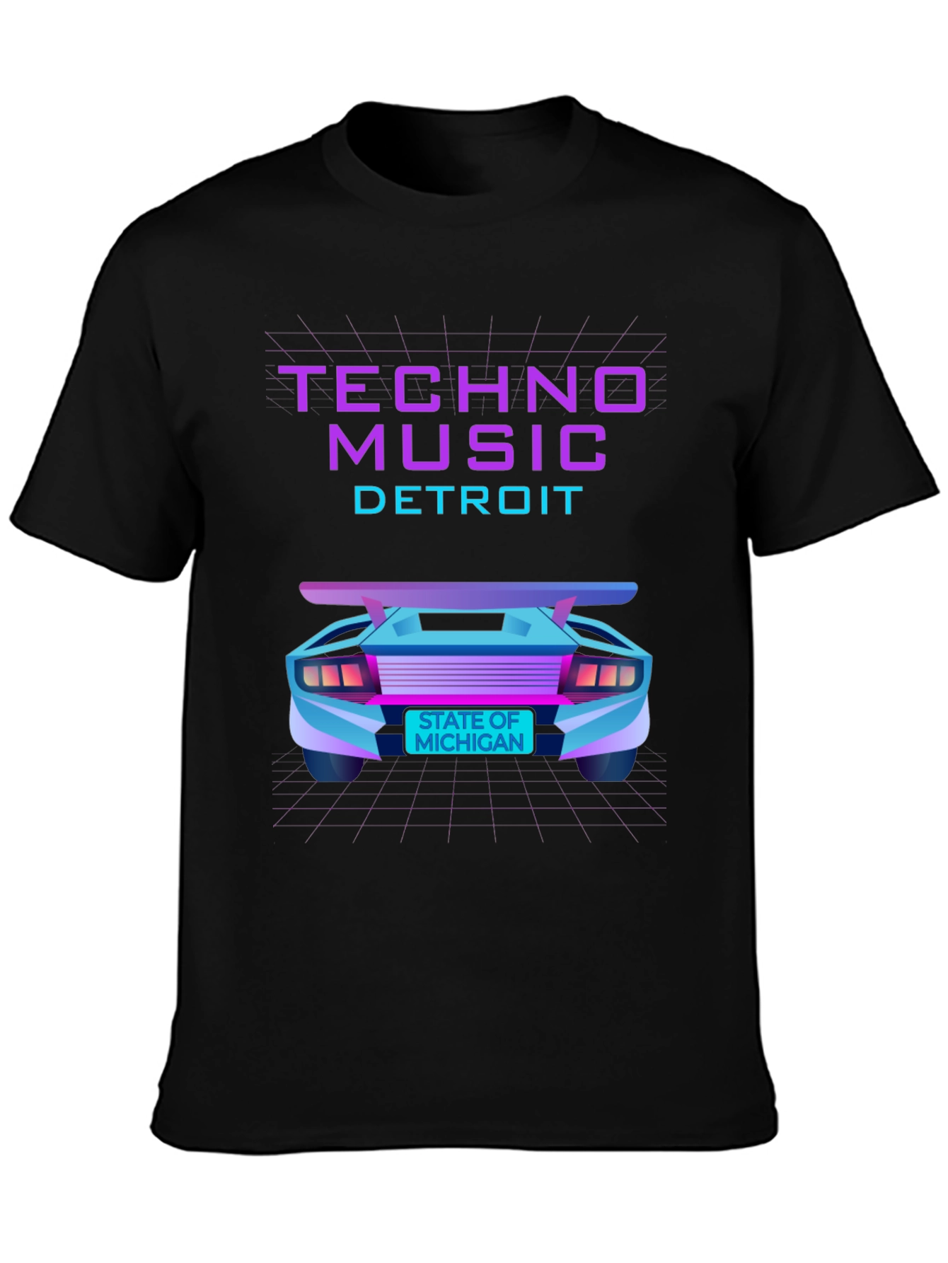 Techno Music Detroit T-Shirt - Retro Car Design