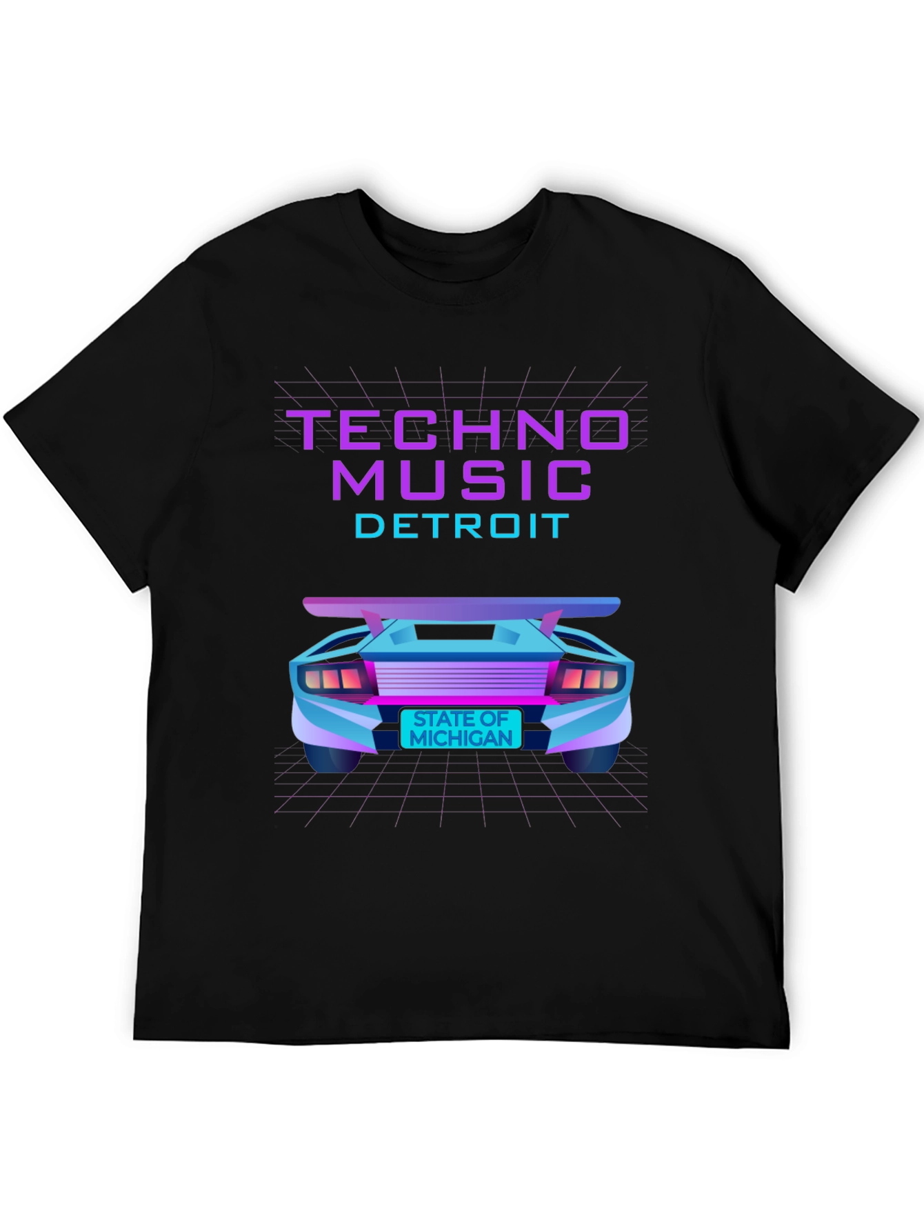 Techno Music Detroit T-Shirt - Retro Car Design