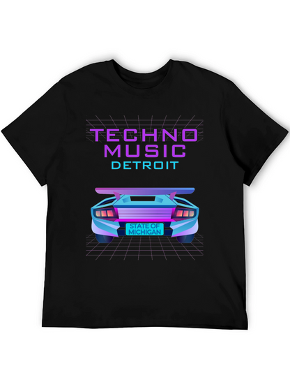 Techno Music Detroit T-Shirt - Retro Car Design
