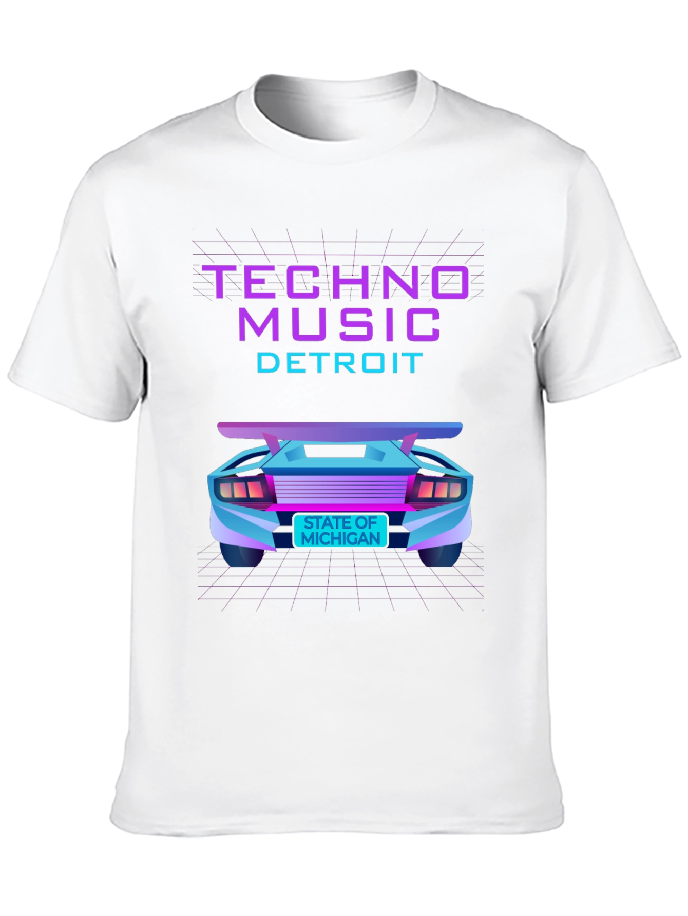 Techno Music Detroit T-Shirt - Retro Car Design