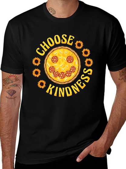 Choose Kindness Pizza Graphic T-Shirt