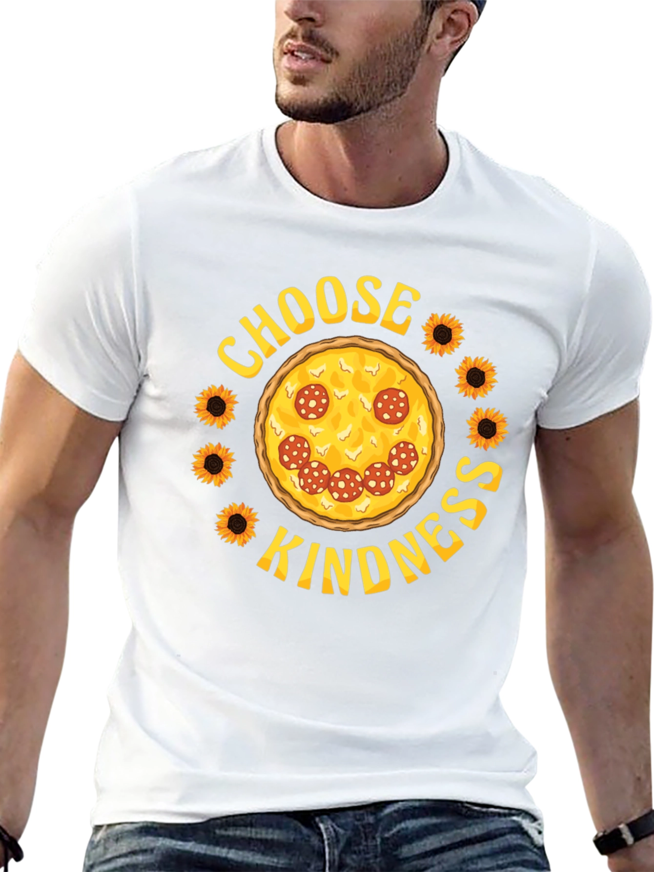 Choose Kindness Pizza Graphic T-Shirt