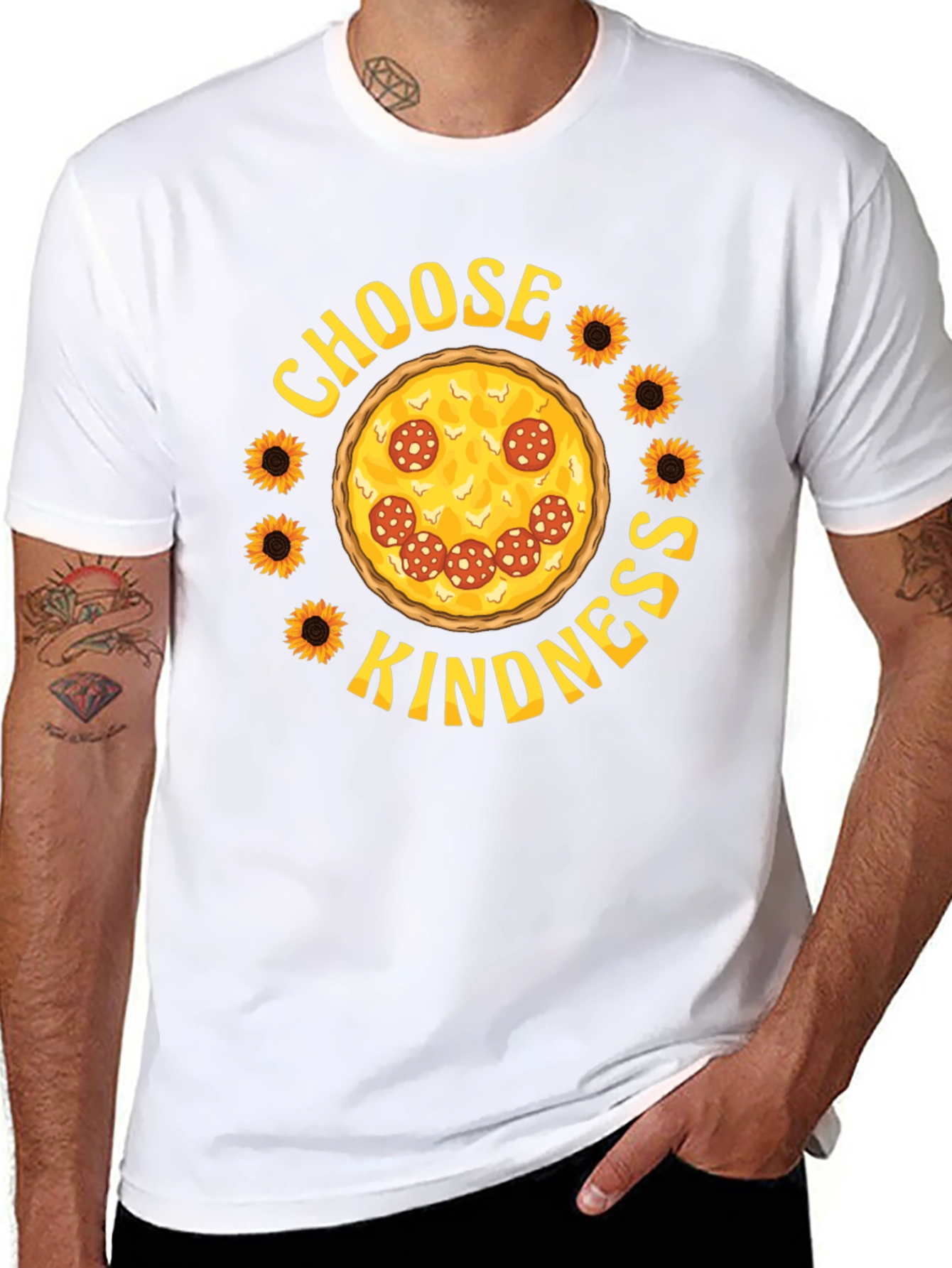 Choose Kindness Pizza Graphic T-Shirt