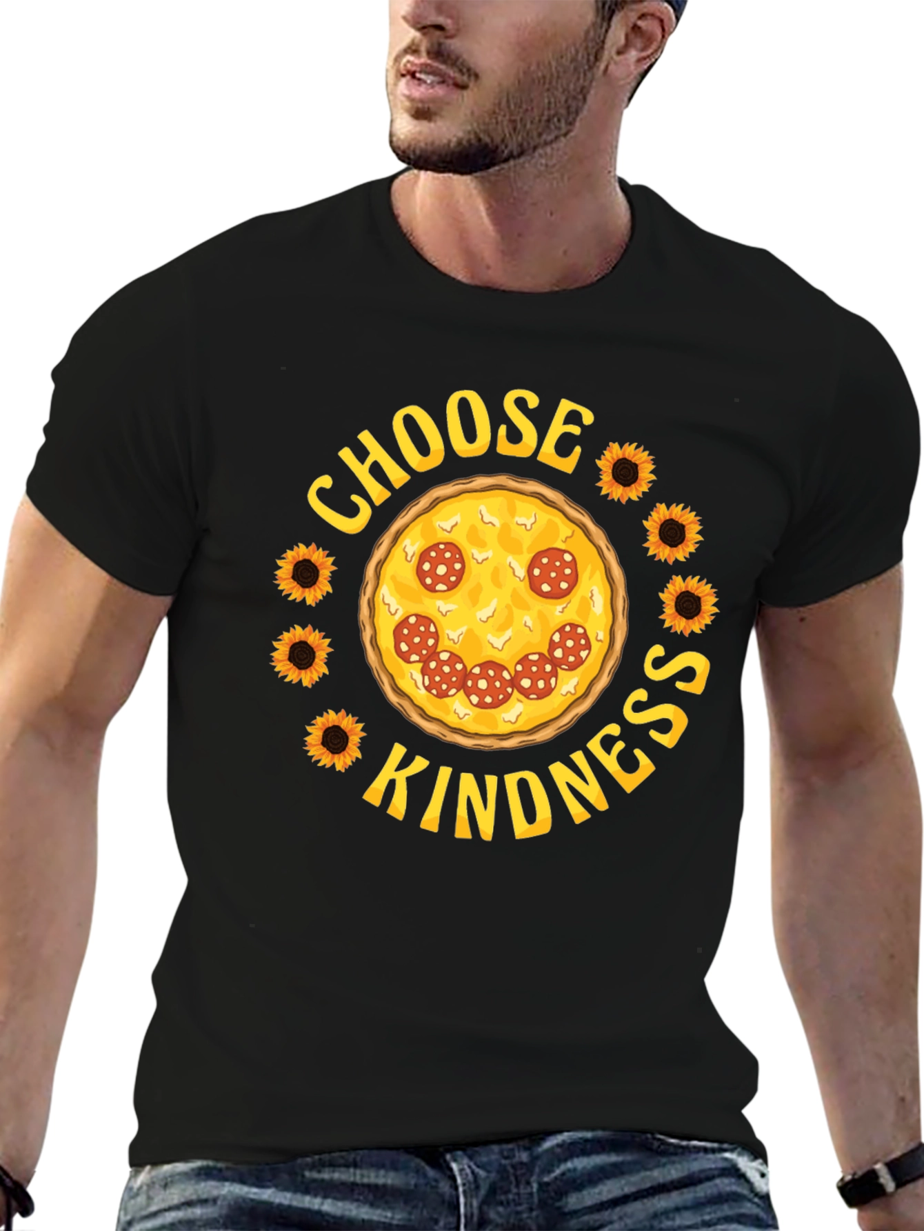 Choose Kindness Pizza Graphic T-Shirt