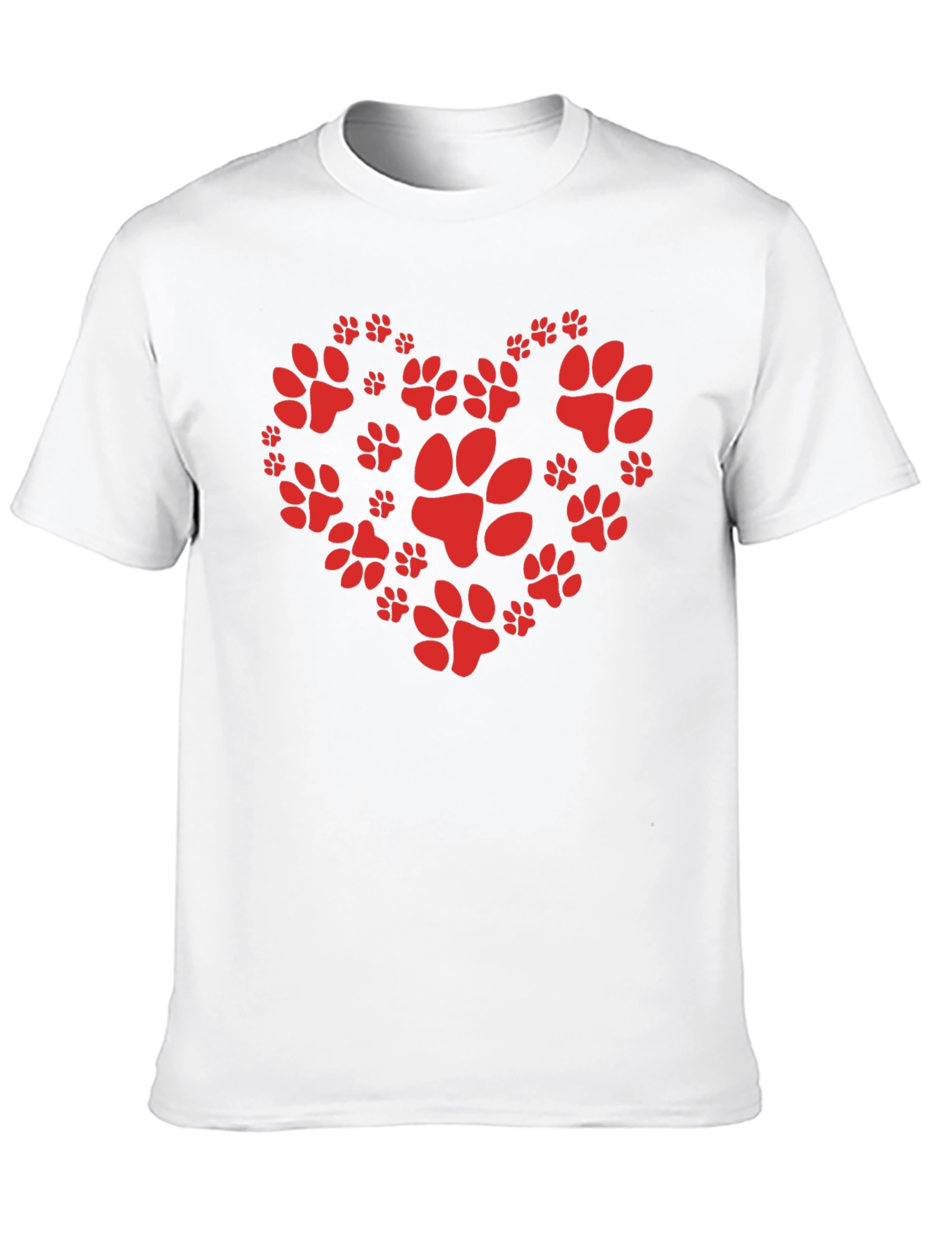 Paw Print Heart T-Shirt - Animal Lover Tee