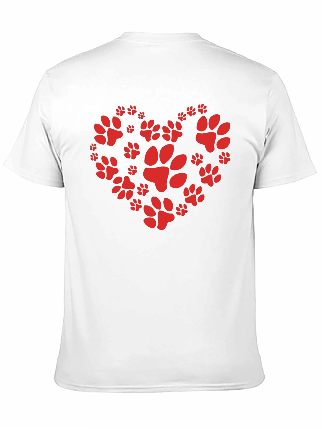 Paw Print Heart T-Shirt - Animal Lover Tee