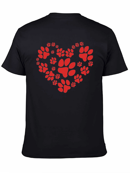 Paw Print Heart T-Shirt - Animal Lover Tee