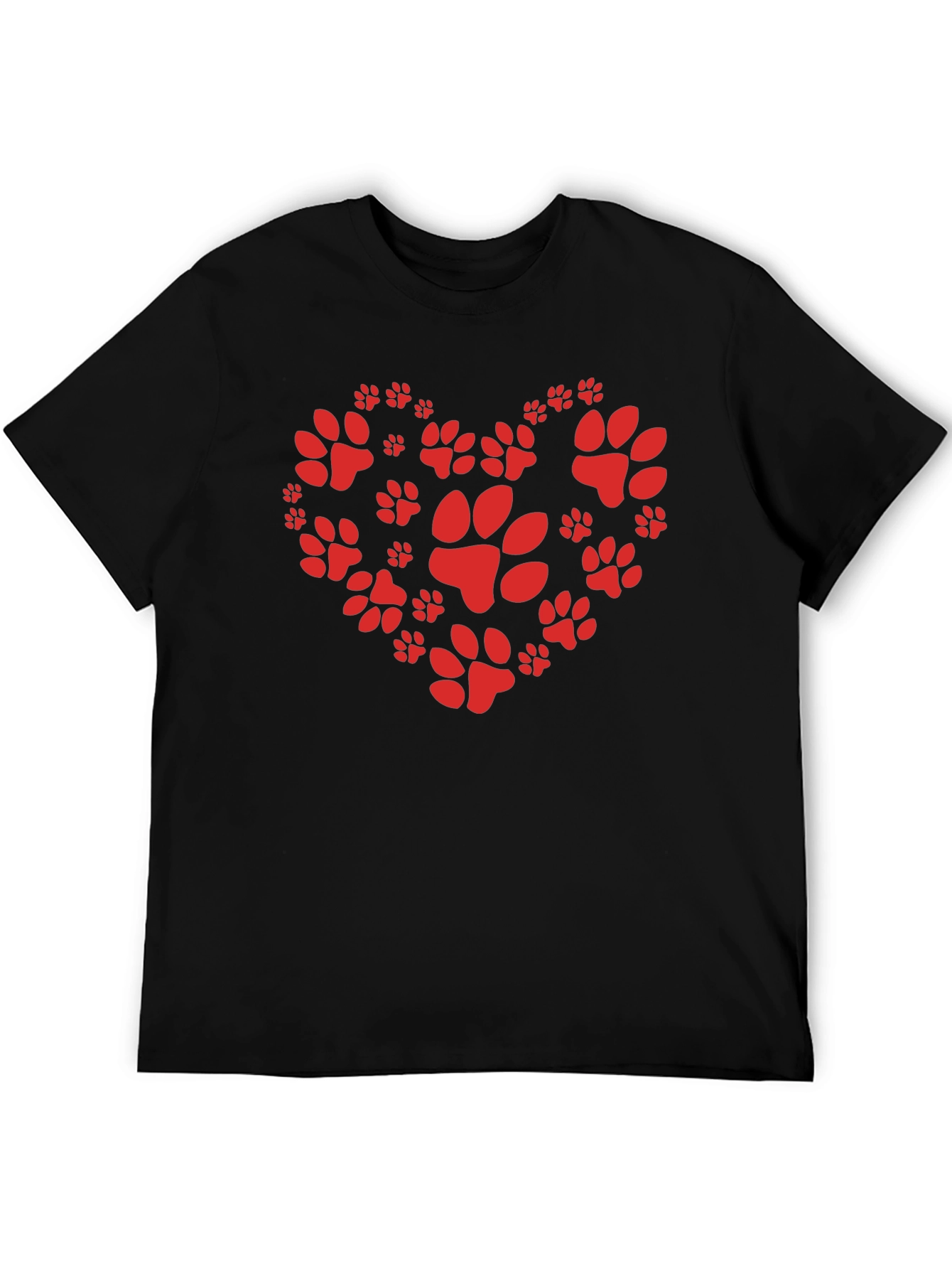 Paw Print Heart T-Shirt - Animal Lover Tee