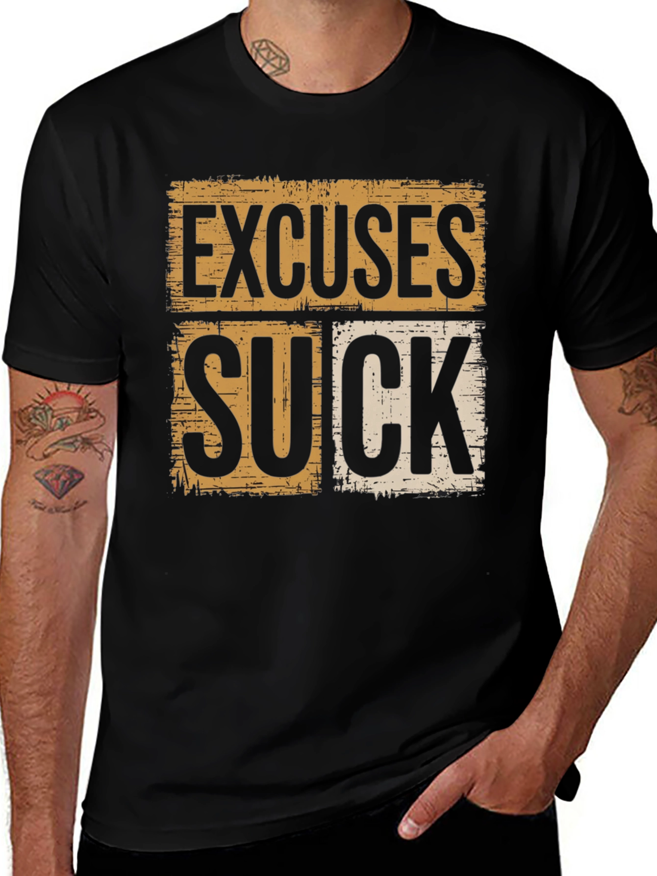 Excuses Suck Graphic Tee - Motivational Shirt