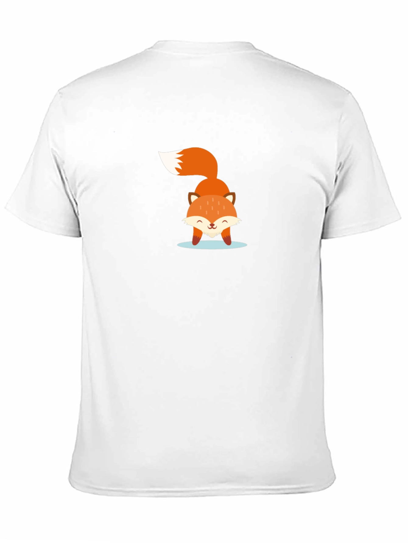Cute Fox Graphic Black T-Shirt