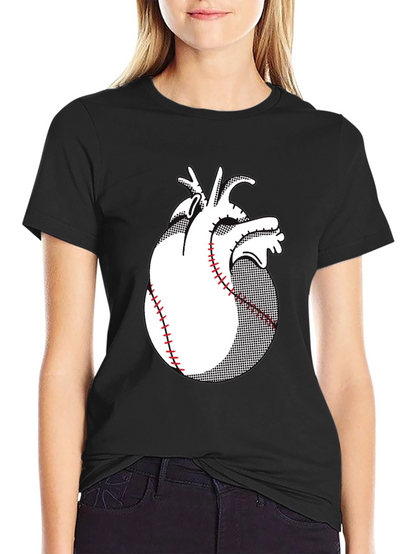 Anatomical Heart Baseball Graphic Tee