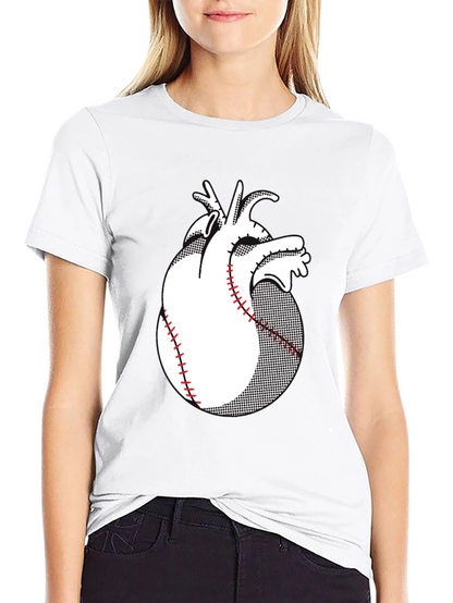 Anatomical Heart Baseball Graphic Tee