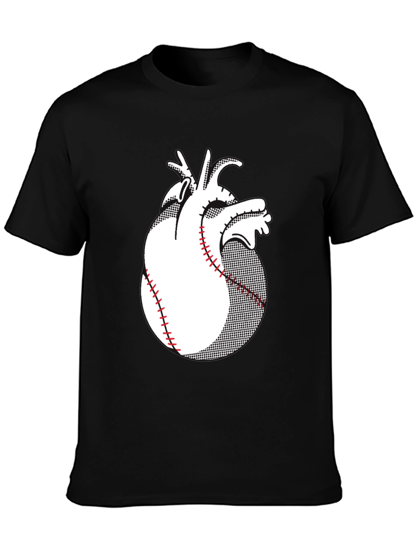 Anatomical Heart Baseball Graphic Tee