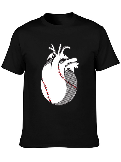 Anatomical Heart Baseball Graphic Tee
