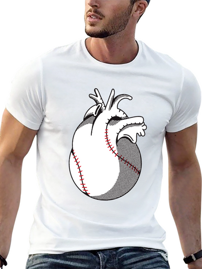 Anatomical Heart Baseball Graphic Tee