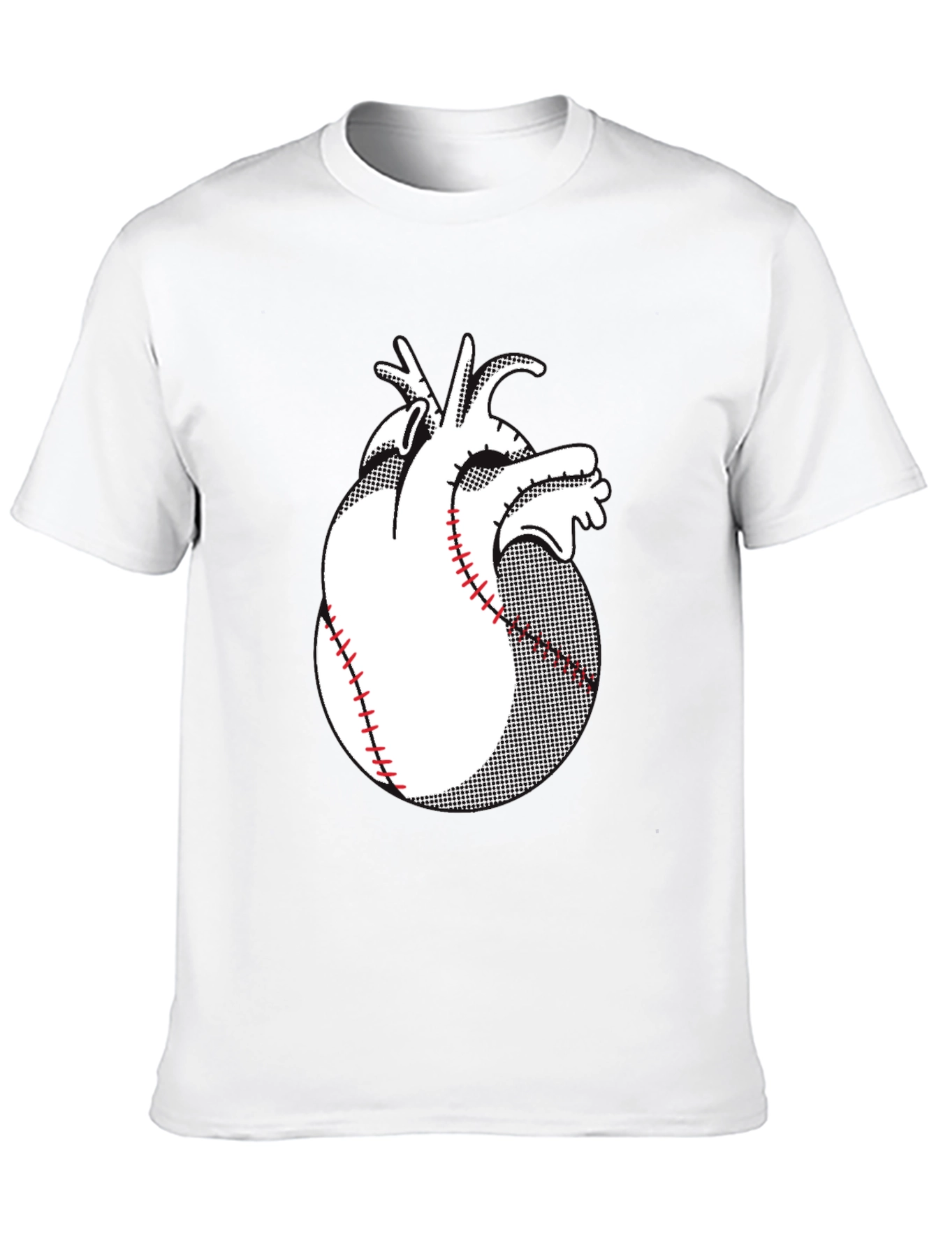 Anatomical Heart Baseball Graphic Tee