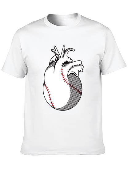 Anatomical Heart Baseball Graphic Tee