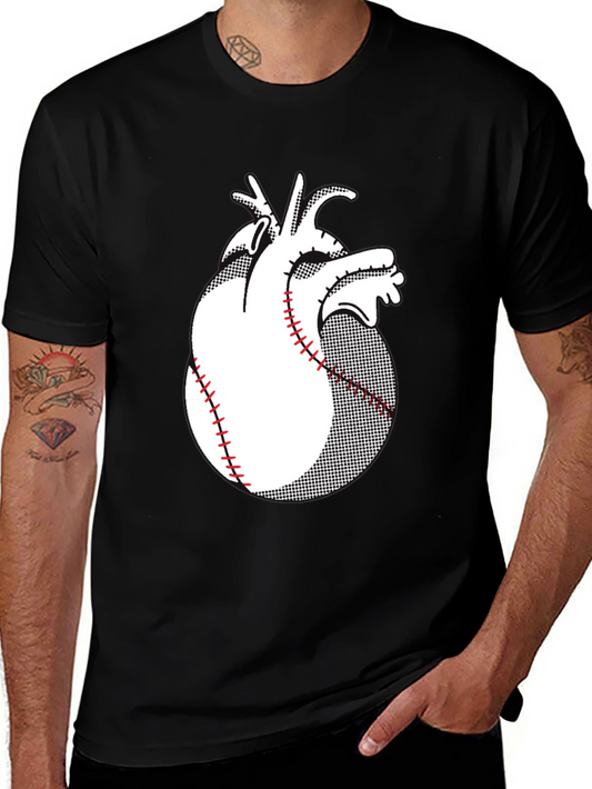 Anatomical Heart Baseball Graphic Tee